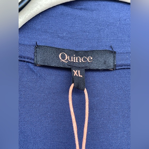 Quince Blue Tencel Lyocell Wrap Maxi Dress XL | Minimalist Quiet Luxury NWT - Picture 9 of 13